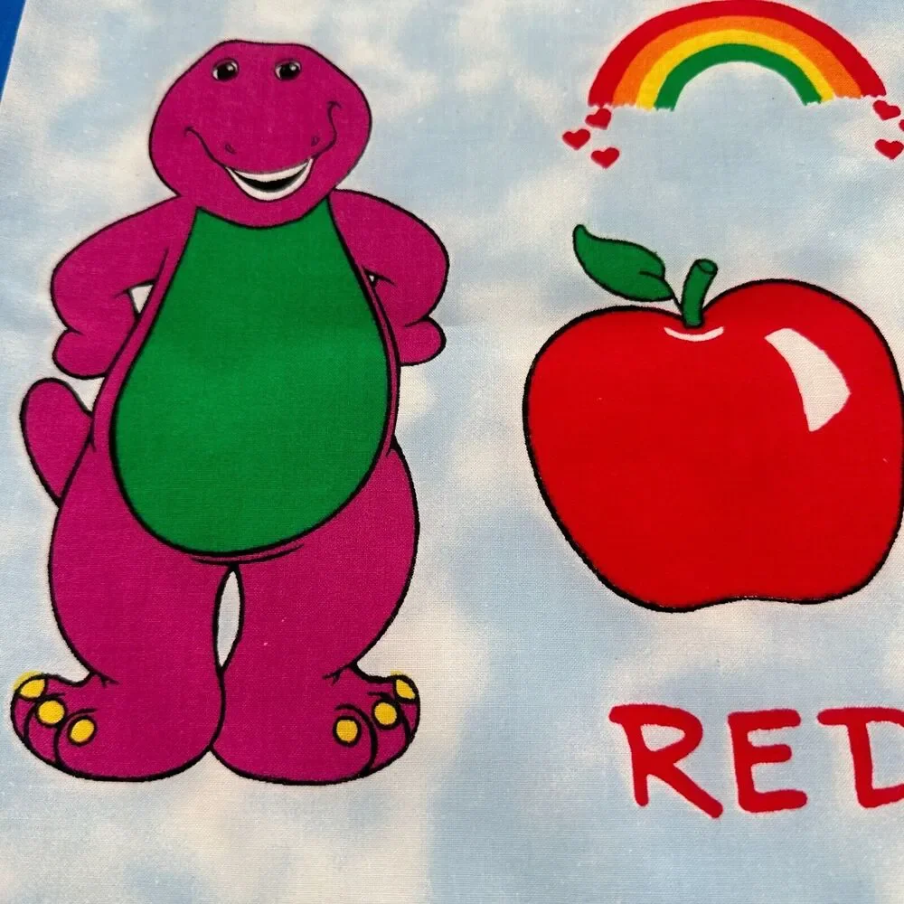 Barney Book of Colors Rainbow Fabric Book Cotton Craft‎ Panel Vintage Cut & Sew
